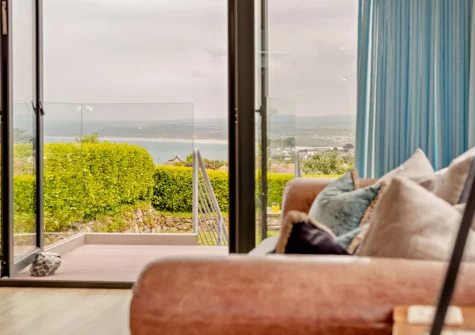 The living area at Cedar Lodge, Carbis Bay