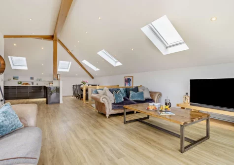 The living area at Cedar Lodge, Carbis Bay