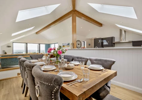 The dining area at Cedar Lodge, Carbis Bay