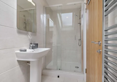 Bedroom #1 en-suite shower room at Cedar Lodge, Carbis Bay