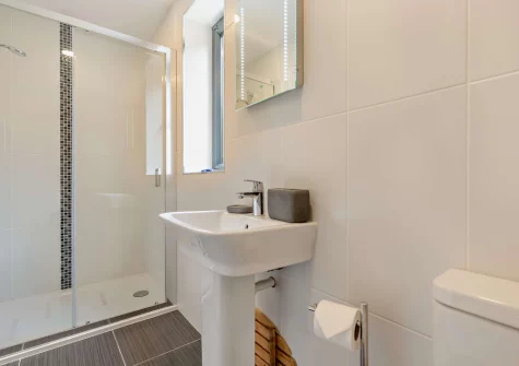 Bedroom #2 en-suite shower room at Cedar Lodge, Carbis Bay