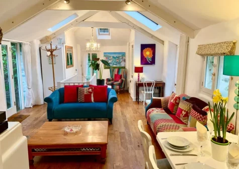 The open-plan living & dining area at Chapel Barn, Bodmin
