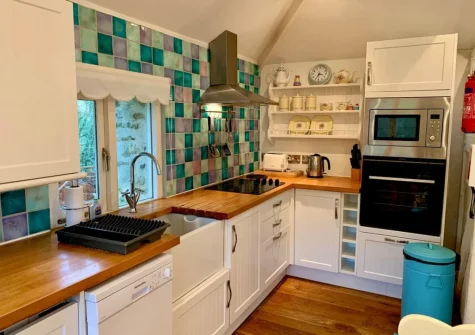 The open-plan kitchen at Chapel Barn, Bodmin