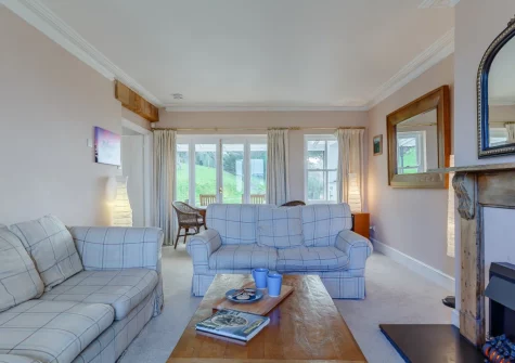 The drawing room at Chapel Mead, Polruan