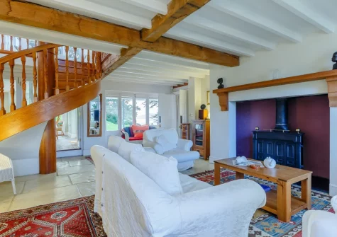 The living room at Chapel Mead, Polruan