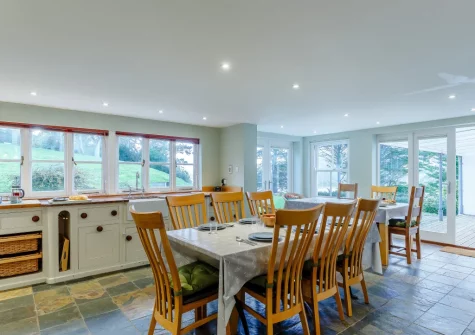 The kitchen & dining area at Chapel Mead, Polruan