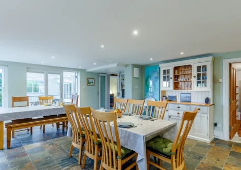 The dining area at Chapel Mead, Polruan