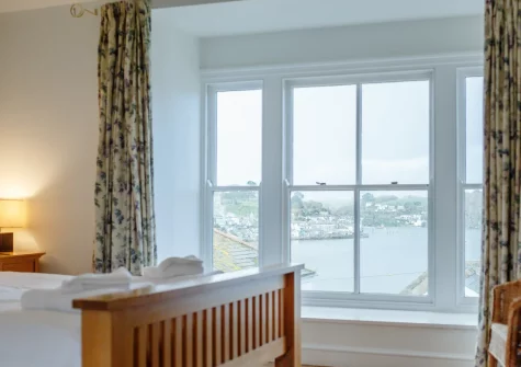 The view from bedroom #1 at Chapel Mead, Polruan