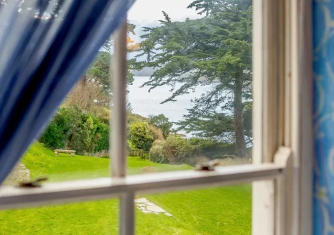 The view from bedroom #1 en-suite bathroom at Chapel Mead, Polruan