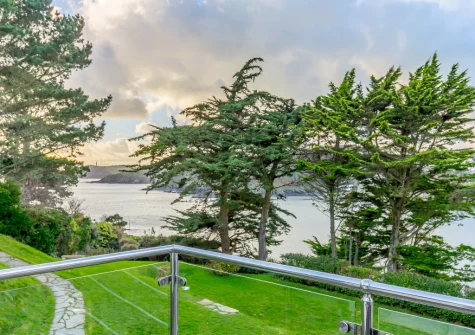 The view from bedroom #2 balcony at Chapel Mead, Polruan