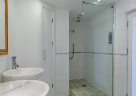 Bedroom #2 en-suite shower room at Chapel Mead, Polruan