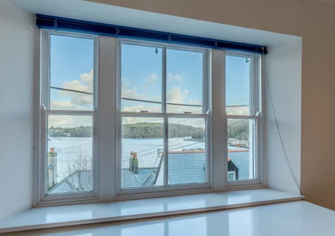 The view from bedroom #3 at Chapel Mead, Polruan