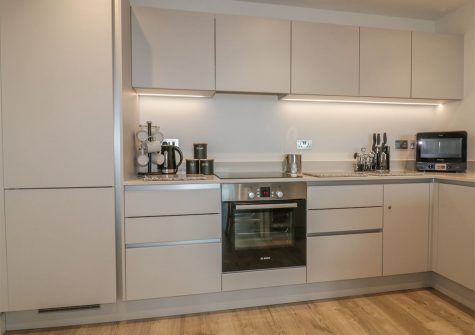 The kitchen at Chapel Rock View, Perranporth