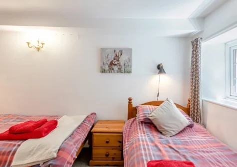 Bedroom #2 at Cherry Cottage at Mettaford Farm, Hartland
