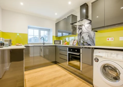 The kitchen at Cherry Cottage, St Issey