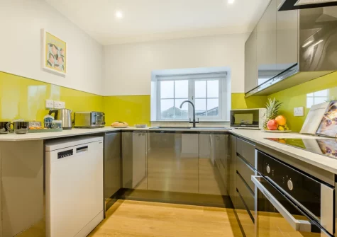 The kitchen at Cherry Cottage, St Issey
