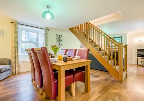 The dining area at Cherry Cottage, St Issey