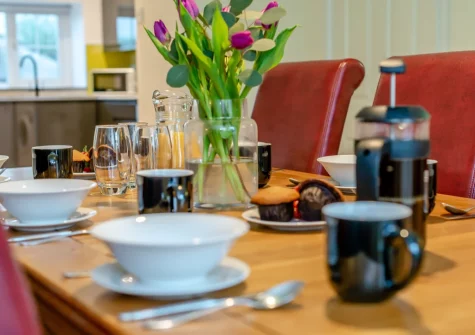 The dining area at Cherry Cottage, St Issey