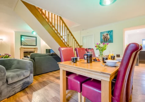 The dining area at Cherry Cottage, St Issey