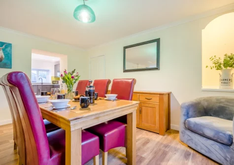 The dining area at Cherry Cottage, St Issey