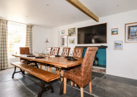 The dining area at Cherry Orchard House, Mevagissey