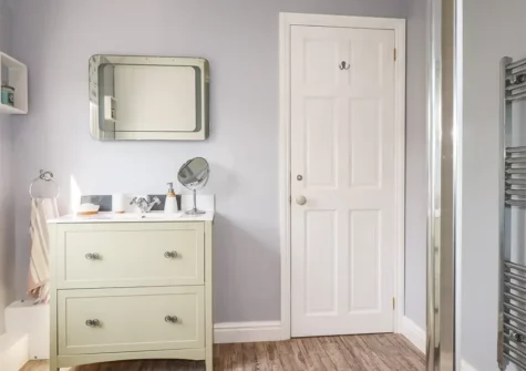 The shower room at Cherry Orchard House, Mevagissey