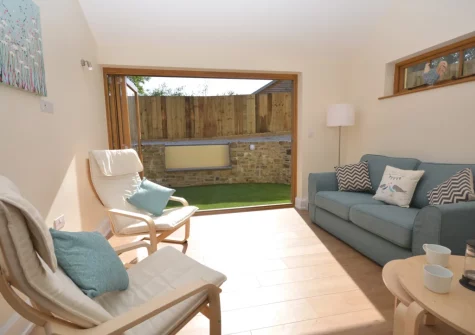 The living area at Cherry Tree Barn, Alwington