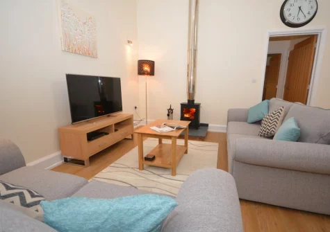 The living area at Cherry Tree Barn, Alwington