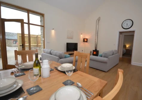 The dining area at Cherry Tree Barn, Alwington