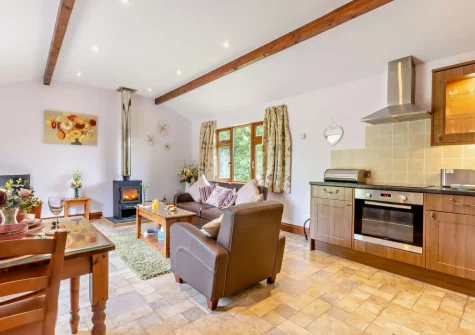 The living, dining area & kitchen at Cherry View, South Molton