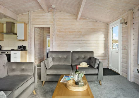The living area at Chestnut, 6 Fingle Glen Lodges, Pathfinder Village