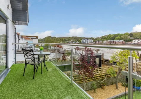 Bedroom #1 balcony & & outdoor sitting area at Chill Out At Number 10!, Bideford