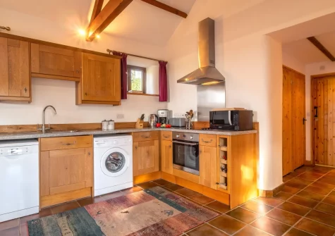 The kitchen at Church Close Cottage, Cusgarne