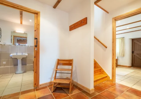 The bathroom at Church Close Cottage, Cusgarne