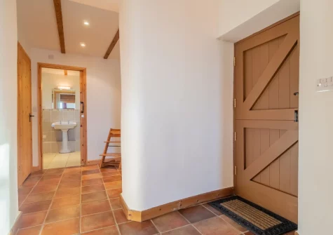 The entrance at Church Close Cottage, Cusgarne