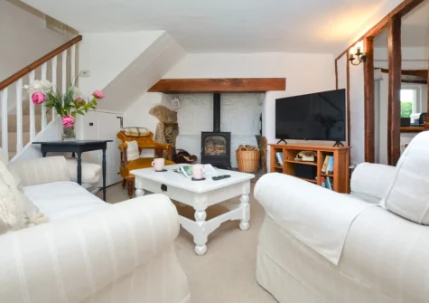 The living area at Church View, Tedburn St Mary