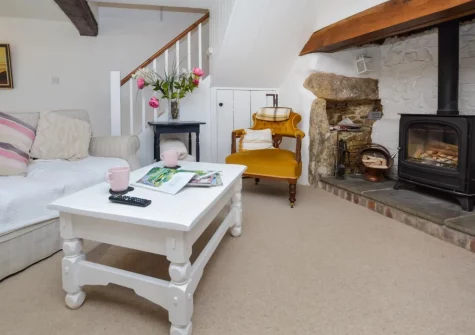 The living area at Church View, Tedburn St Mary