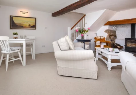 The living area at Church View, Tedburn St Mary