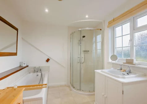 The bathroom at Church View, Tedburn St Mary