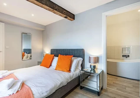 Bedroom #1 at Churchfield Cottage, Appledore
