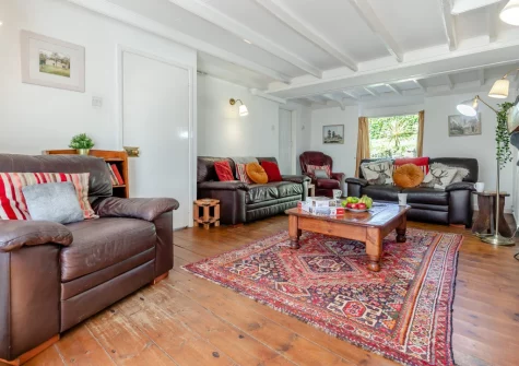 The living room at Churchtown Cottage, Blisland