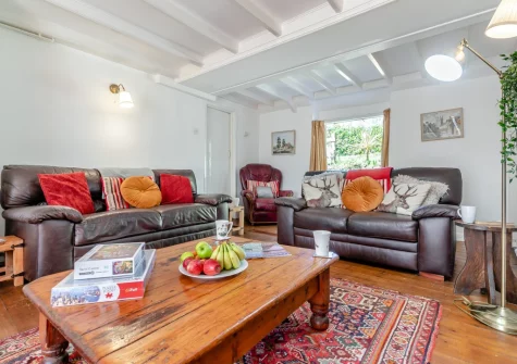 The living room at Churchtown Cottage, Blisland