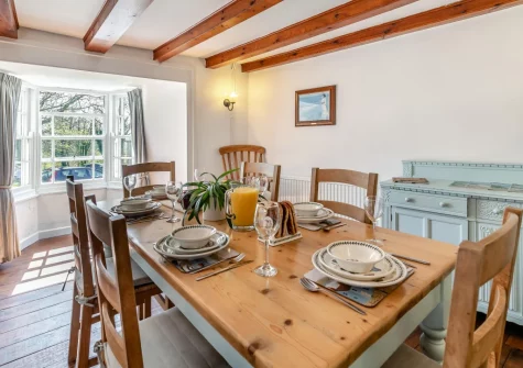 The dining room at Churchtown Cottage, Blisland