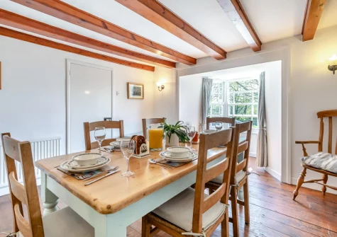 The dining room at Churchtown Cottage, Blisland