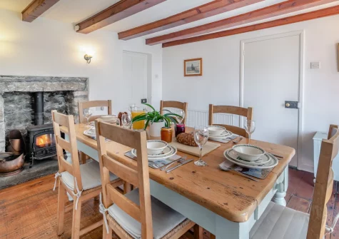 The dining room at Churchtown Cottage, Blisland