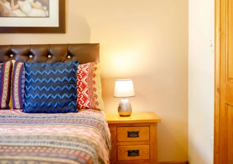The bedroom at Churn Cottage, Bokiddick
