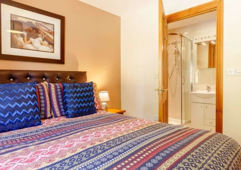 The bedroom at Churn Cottage, Bokiddick