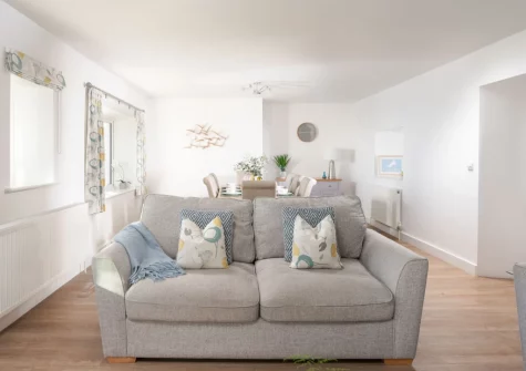 The living area at Chy an Mor, Coverack