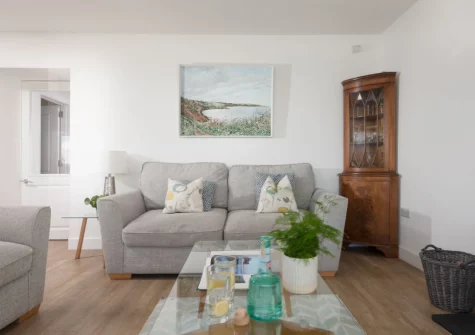 The living area at Chy an Mor, Coverack