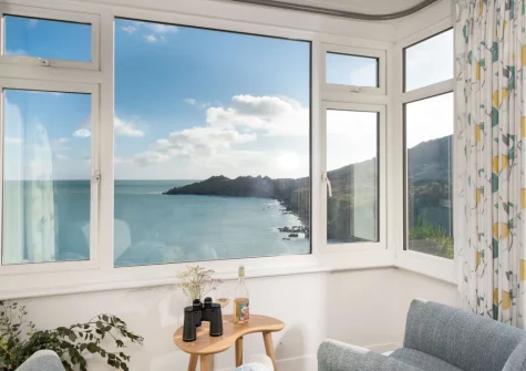 The living area at Chy an Mor, Coverack